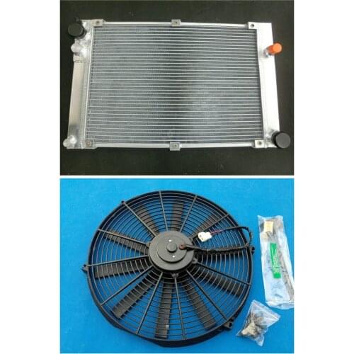 HOT SELLING Full Aluminum Radiator+Fan*2 For PORSCHE 944 2.5L & 2.7L / S2 3.0L Manual MT 1985-1991 85 86 87 88 89 90 91
