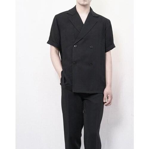 [Customization] Big yards mens clothing! 2021 Original design dark asymmetric irregular shirt