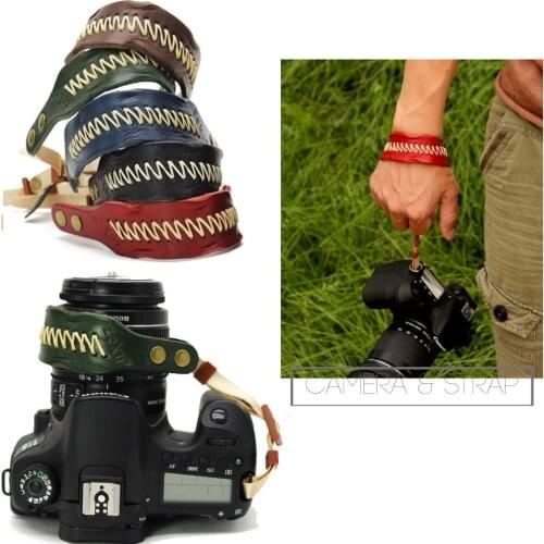 Nicad Camera Leather Wrist Strap - Comfort Padding, Enhanced Hand Grip Stability and Security for All Canon Nikon Sony