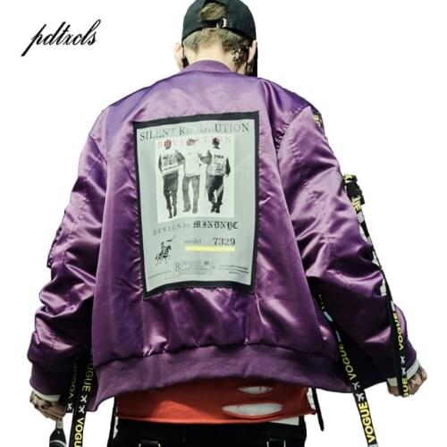 New Western Street Stylish Fashion Back Pattren Patchwork Ribbon Mens Jackets Hip Hop Autumn Casual Male Zipper Coats Streetwear