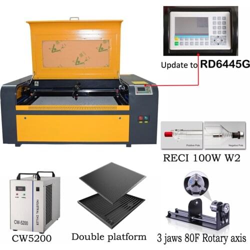 NO TAX TO EU RECI 100W Laser Machine DSP 1080 100W laser Router Engraver Machine For Wood PCB 1000 *800mm Engraver EU SHIP