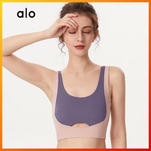 ALO Yoga 2021 summer new beautiful back shockproof underwear yoga fitness running with chest pad sports bra