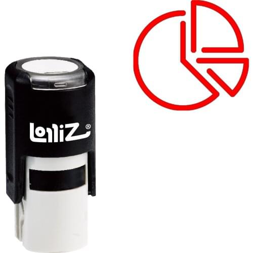 LolliZ Pie Chart Self-Inking Rubber Stamp - Modern Symbol Series