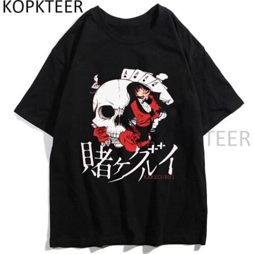 Yabami Kakegurui Yumeko Harajuku Fashion Tshirt MenS Women Round Neck Tops Hipster Funny Printed T Shirts Streetwear Tops Tee