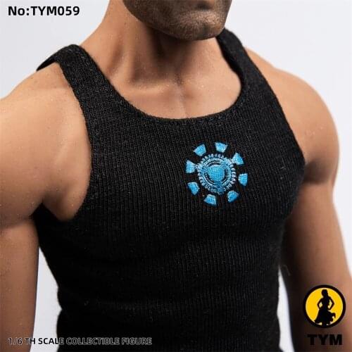 TYM059 1/6 Male Figure Heart Vest Clothes Model For 12'' Action Figure Body Doll IN STOCK