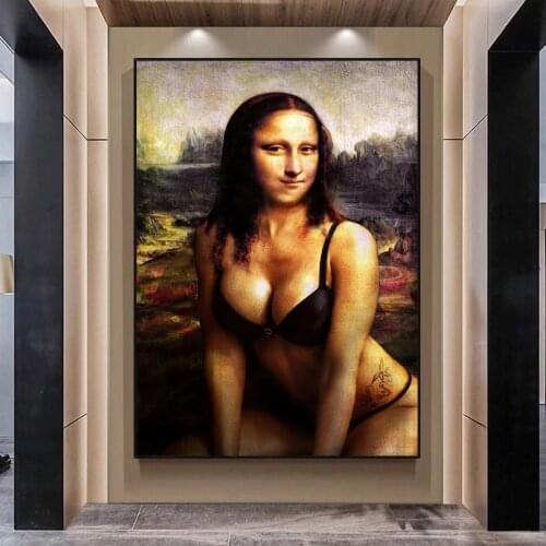 5D DIY Diamond Painting Funny Sexy Mona Lisa Embroidery Art Full Drill Cross Stitch Kit Needlework Picture Rhinestone Home Decor
