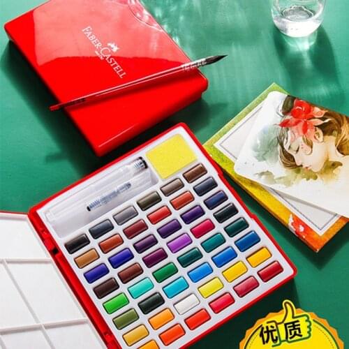 24/36/48 Color Solid Watercolor Paint Set Basic Neon Glitter Watercolor Pigments For Drawing Art Paint Supplies
