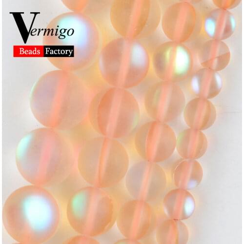 Natural Matte Brown Austrian Crystal Stone Round for Jewelry Making 6-12mm Beads Diy Bracelet Necklace Accessories Wholesale