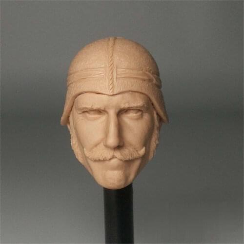 Unpainted 1/6 Scale Soldier Head Sculpt Model For Action Figure Dolls Soldier Accessories Painting Exercise No.159