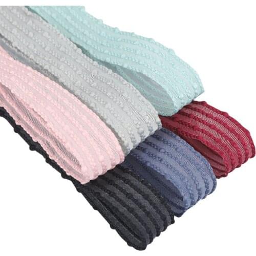 New 25MM 10 yd/roll tulle with ribbon jumping belt DIY handmade material headdress hair bow stripe
