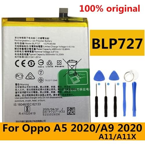 Original Battery For Oppo A5 A7 A8 A9 2020 A32 A7X A7S F9 F3 F5 AX7 Realme 2 3 5 5i C1 C2 C3 C11 C15 6i 6 6S Q X X2 XT X3 X7 Pro