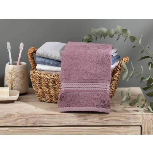 OceanLand Hand Towel 30x46 cm Home Bathroom Viscose Cotton Absorbent Soft Colorful Stone-Powder-Dark Plum-Indigo