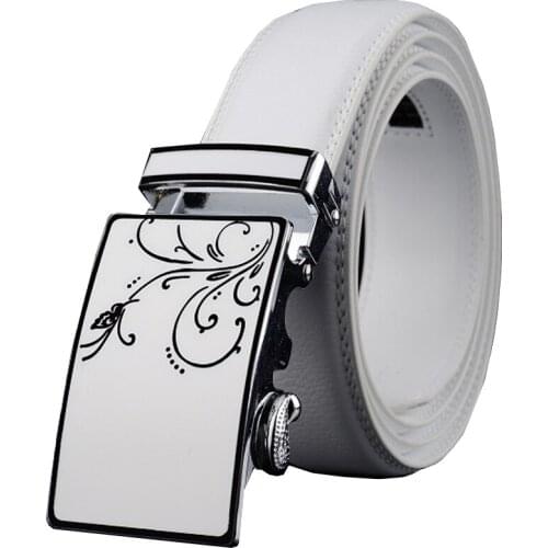 High quality white Mens Belt large size180CM 2020 Hot Sale Belt men Automatic Buckle Men and Women Belts