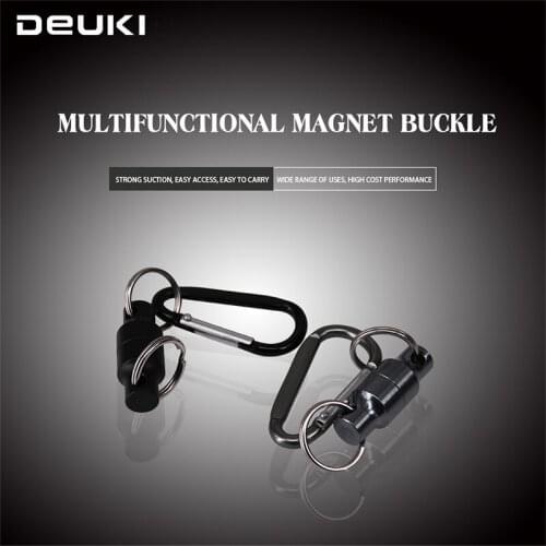 DEUKIO Outdoor Mountaineering Missed Rope Fishing Gear CNC Oxidation Process Bearing Capacity 2kg Protable Magnet Buckle Fishing