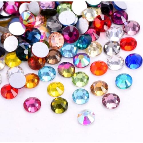 Mix Colors SS3-SS30 Nail Rhinestones Decorations Non Hotfix Rhinestone Glue on Stones For Nail Art Phone Beauty H0015