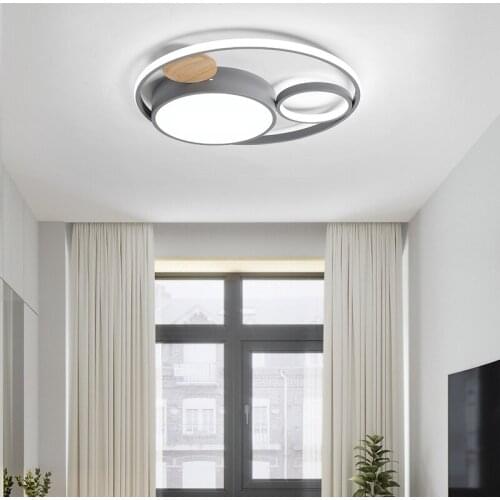 LED Ceiling Lights Black/Gray For Bedroom Dining Room Living Room Kitchen Bistro Indoor Home Lighting Luminaria Lamp AC90V-260V
