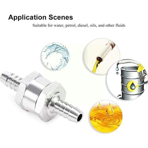Fuel Non Return Check One Way Petrol 6/8/10/12mm Helicopter Car Pump Auto Auto Fuel Parts Ship Motorcycle Fuel G0G2