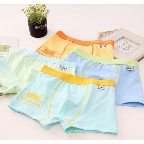 New free shipping high quality boys boxer shorts panties kids tree cotton children underwear 1-10year 4pcs/lot