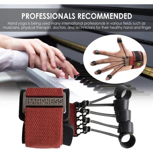 Finger Extensor Exerciser Hand Therapy Finger Stretcher Trainer With Resistance Band Strengthener For Men Women Office Workers