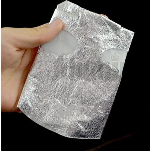 UNLABELLED Silver Foil Repair Replenishment Anti Aging Peel Off Mask Sheet Acne Moisturize Improve Dark Complexion 5pieces