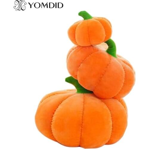 YOMDID Pumpkin Pillow 40/60cm Halloween Fruit Vegetable Cushion Stuffed Toys For Kids Birthday Gift Squishy Soft Pumpkin Cushion