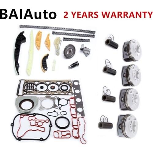 06H107065AM EA888 2.0TFSI Pin23mm Engine Piston Chain Tensioner Guide Hasket Seal Kit For VW Jetta Audi A4 Q5 Skoda 06H103383AD