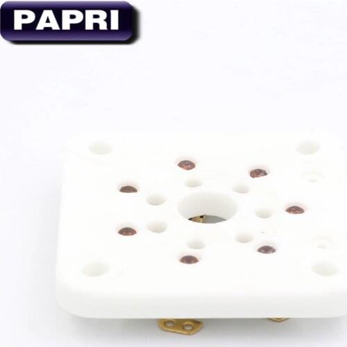 1PCS Ceramic U7G Gold Plated 7Pin Tube Socket Audio HIFI DIY For 813 FU-13 CV26 4B27 etc