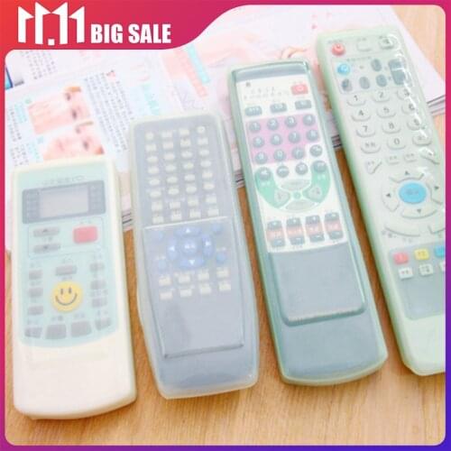 1pcs Transparent Dust Protect Protective Storage Bag Portable Silicone Air Condition Control Case TV Remote Control Cover Home