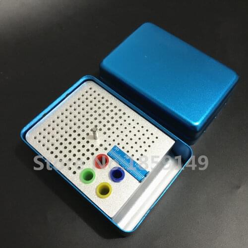 1PC BLUE 180 Holes-4 HOLES Dental bur Holder Autoclave Disinfection Box Dental bur Holder