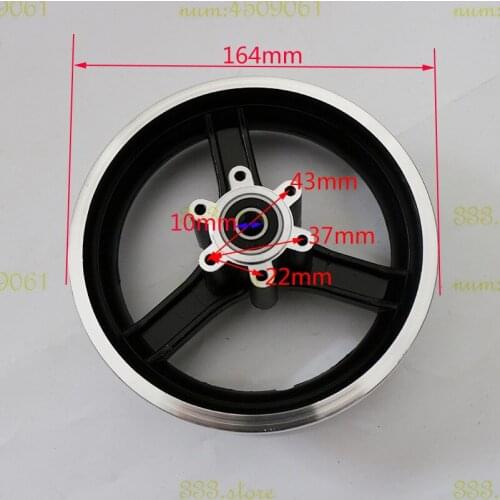10X2 2.125 2.50 wheel and aluminum alloy wheel hub with brake discs for electric scooter balancing car