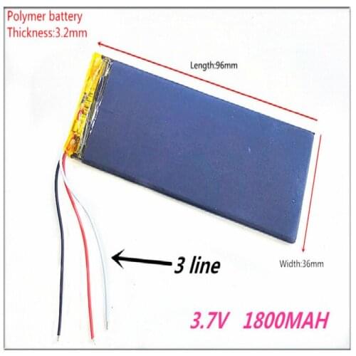 3 line Free shipping RNEW XWD 323696P 323696 3.7V 1800MAH battery li-Lion for china clone MTK phone