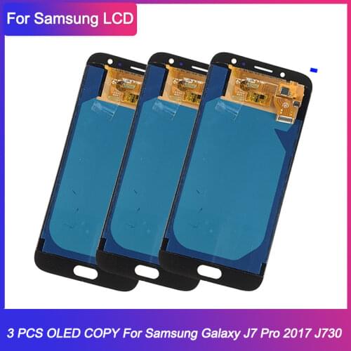 3 Piece/lot For Samsung Galaxy J7 2017 LCD OLED COPY Display Touch Screen Digitizer Assembly OLED COPY For Samsung J730 LCD