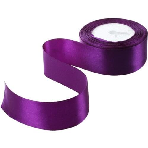 40mm 25 Yards Satin Ribbon Wedding Craft DIY Decorations Accessory Deep Purple
