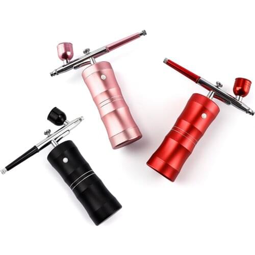 Top 0.3mm Mini Air Compressor Kit Air-Brush Paint Spray Gun Airbrush For Nail Art Tattoo Craft Cake Nano Fog Mist Sprayer