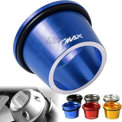 CNC Aluminum Motorcycle Exhaust Pipe Muffler Tail Port Cover Cap For Yamaha T-MAX T MAX TMAX 530 2012 2013 2014 2015 2016 2017