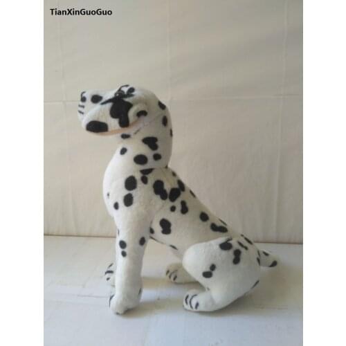Large 35cm squatting dalmatian dog plush toy soft doll birthday gift b1958