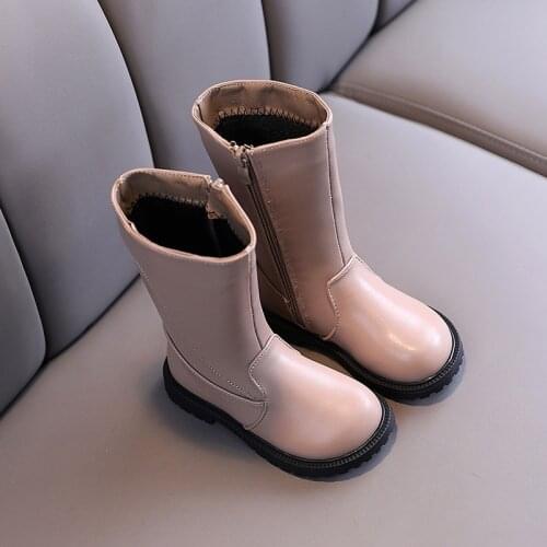 High Snow Leather Boots Female Winter Warm 2020 For Little Girl Black Children Sneakers Kids Shoes 3 4 5 6 7 8 9 10 11 12 Year