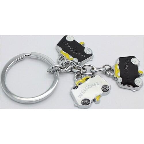 Wholesale Fashion Jewelry 2013 Novelty Items car Keychain Cute Jewelry Christmas Gift for Women Colourful Key Ring KZ004