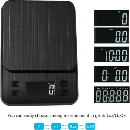 Household coffee weighing 0.1g time kitchen electronic scales hand-made coffee scales with timing USB interface