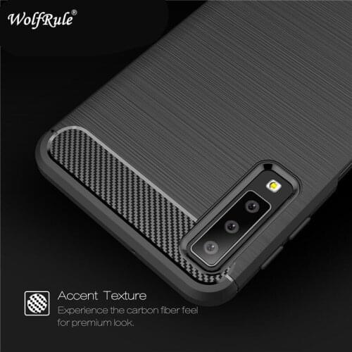 WolfRule Cases For Samsung Galaxy A7 2018 Cover Shockproof Soft TPU Brushed Back Case For Samsung Galaxy A7 2018 Cover A750 6.0"