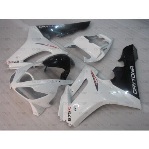 Daytona 2009 - 2012 Abs Fairing for Triumph 675 11 12 Motorcycle Fairing Daytona 09 10 Black White Fairings