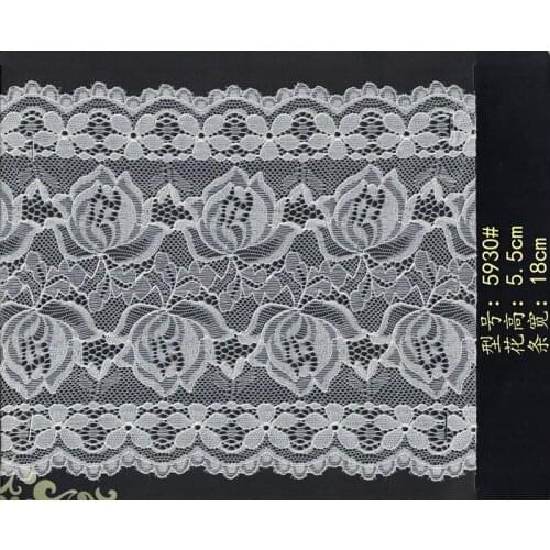 18cm high quality nylon spandex elastic lace trim,YX-5930