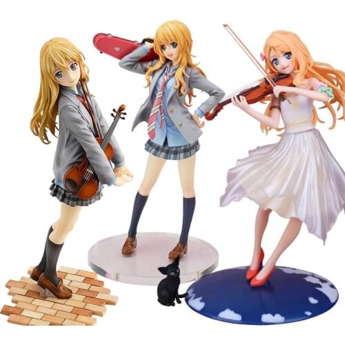 20cm Japanese anime figure action figure your lie in april kaori miyazono cartoon doll PVC figurine world anime
