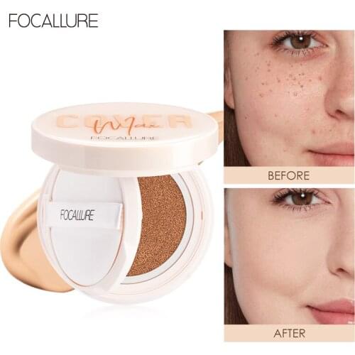 FOCALLURE Matte BB Cushion Natural Flawless Foundation Cream Long Lasting Oil Control Full Cover Makeup Cushion Foundation