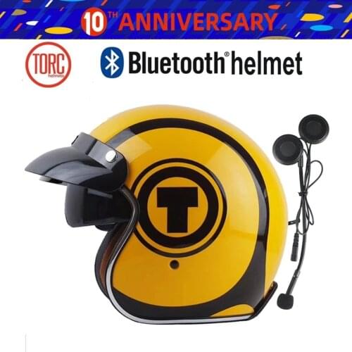 Free shipping 1set 3/4 Open Face Vintage Visor Bluetooth 4.0 Motorbike Helmet Headset Motorcycle Interphone Motorcycle Helmet