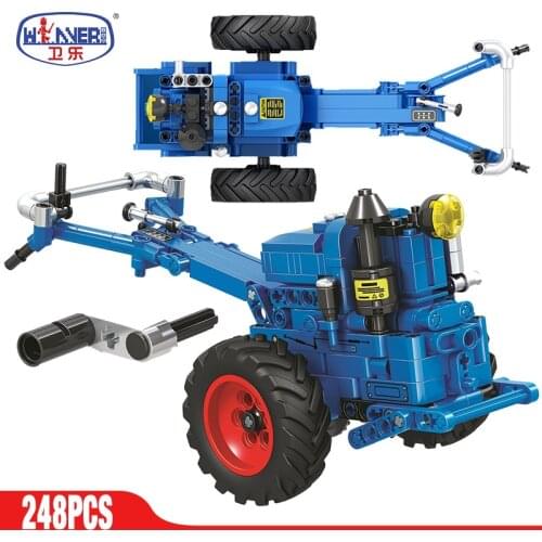 Mould King HotERBO City Technical Classic Old Tractor Car Building Blocks DIY Walking Truck Bricks Educational Toys