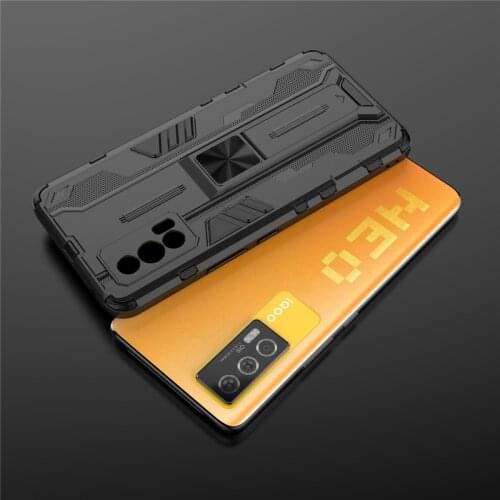 Magnetic Kickstand TPU Bumper Armor Shockproof Case For VIVO IQOO NEO 5 Lens Protection Hard PC Stand Back Cover Coque Fundas
