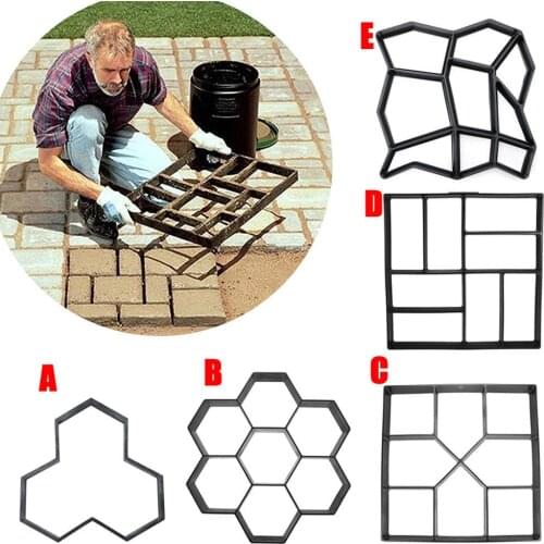 New Garden DIY Plastic Path Maker Pavement Model Concrete Stepping Stone Cement Mould Brick SCI88