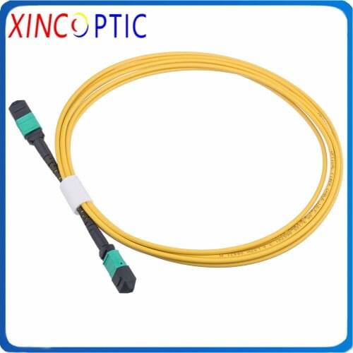 Single Mode,8F 1/2/3/5/7/10/15/20/25/30M,8Core MPO/APC Male to MPO M Type A 3.0mm LSZH Mini Round Trunk Cable Fiber Patch Cord