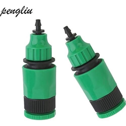 2PCS Good quality single-ways quick connectors G1/2 and G3/4 in 1/4"hose and 3/8" hot sale in Russia water irrigation system